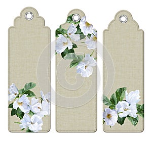 Watercolor Painting Flowers Bookmark