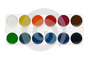 Watercolor paints palette photo