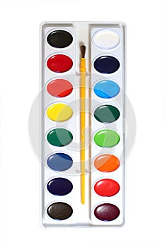 Watercolor paints palette