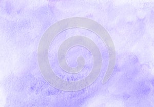 Watercolor pastel lavender background texture. Light purple stains on paper