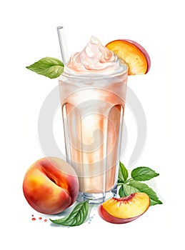 Watercolor peach cocktail.