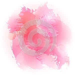 Watercolor pink brushed background