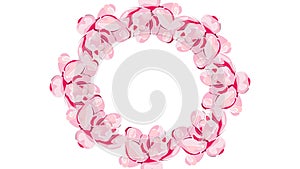 A watercolor pink flower illustration on white background