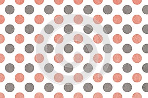 Watercolor pink and grey polka dot background.