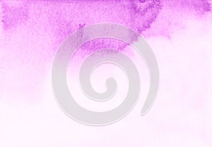 Watercolor pink and white gradient background texture. Aquarelle liquid abstract fuchsia backdrop