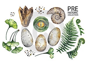 Watercolor prehistoric collection