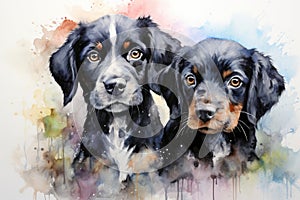 watercolor puppies paws in watercolor wonderland dog funny little puppies pets watercolor