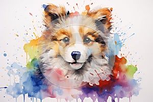 watercolor puppies paws in watercolor wonderland dog funny little puppies pets watercolor