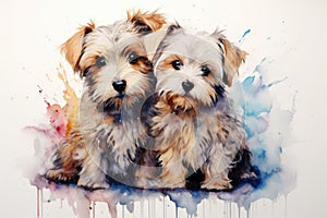 watercolor puppies paws in watercolor wonderland dog funny little puppies pets watercolor