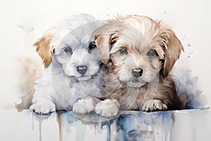 watercolor puppies paws in watercolor wonderland dog funny little puppies pets watercolor