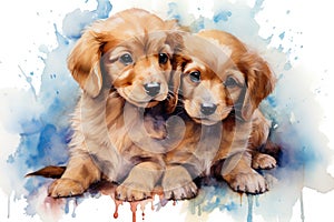 watercolor puppies paws in watercolor wonderland dog funny little puppies pets watercolor