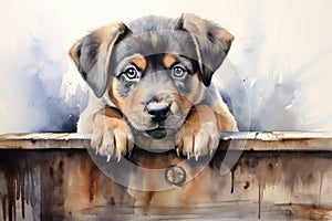 watercolor puppies paws in watercolor wonderland dog funny little puppies pets watercolor