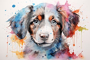 watercolor puppies paws in watercolor wonderland dog funny little puppies pets watercolor