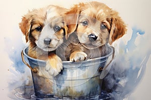 watercolor puppies paws in watercolor wonderland dog funny little puppies pets watercolor