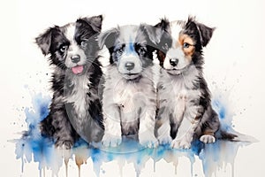 watercolor puppies paws in watercolor wonderland dog funny little puppies pets watercolor