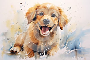 watercolor puppies paws in watercolor wonderland dog funny little puppies pets watercolor