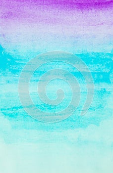 Watercolor in purple and blue color for abstract and background