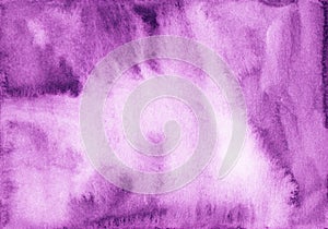 Watercolor purple and white background texture with space for text, hand painted. Vintage watercolour deep violet backdrop