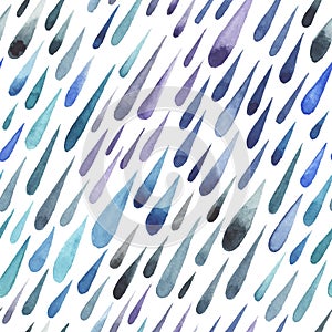 Watercolor rain drops pattern