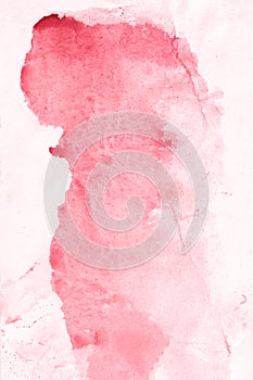Watercolor red paint background. Art magic hand drawn.
