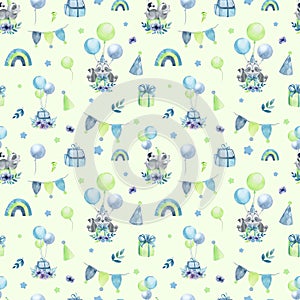 Watercolor seamless pattern.