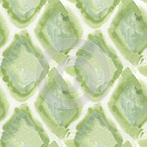 Watercolor seamless tie dye pattern in sage green color.Fabric texture,stains,blotches