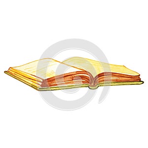 Watercolor sketch of stack of books isolated on white background