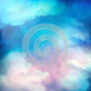 Watercolor Sky Painting Vector Background