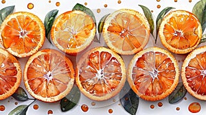 Watercolor slices of oranges - generative ai photo
