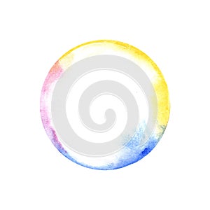 Watercolor soap bubble isolated