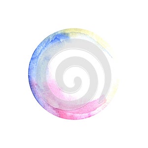 Watercolor soap bubble isolated