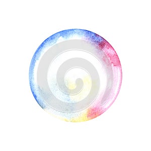 Watercolor soap bubble isolated