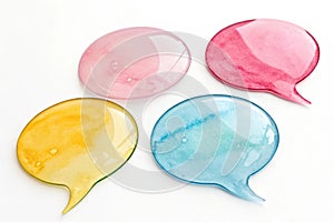 Watercolor Speech Bubbles: Creative and Artistic Design Elements