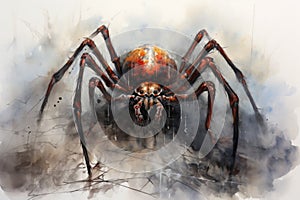 watercolor Spider insect spider watercolor illustration