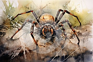 watercolor Spider insect spider watercolor illustration