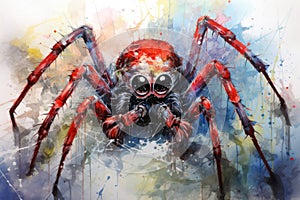 watercolor Spider insect spider watercolor illustration