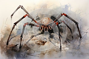 watercolor Spider insect spider watercolor illustration