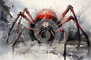 watercolor Spider insect spider watercolor illustration