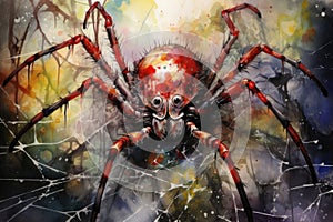 watercolor Spider insect spider watercolor illustration