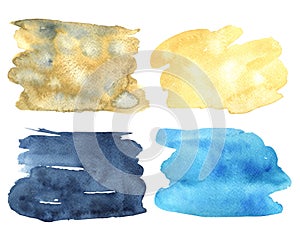 Watercolor stains with paper texture