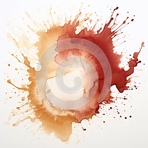 Watercolor stains with splats of ink blots photo