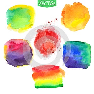 Watercolor stains.Vivid bright colors