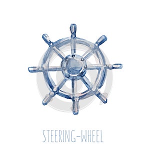 Watercolor steering-wheel