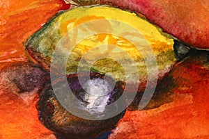 Watercolor still life