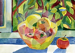 Watercolor still life