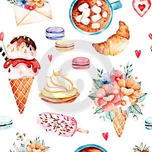 Watercolor sweets collection