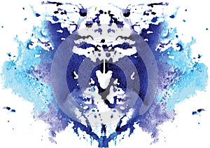 Watercolor symmetrical Rorschach blot
