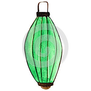 watercolor traditional paper chinese festival lantern for holiday