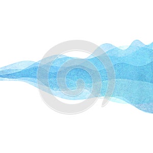 Akvarel průhledný vlna more oceán tyrkysový barevný. akvarel ruka namalovaný vlny ilustrace 