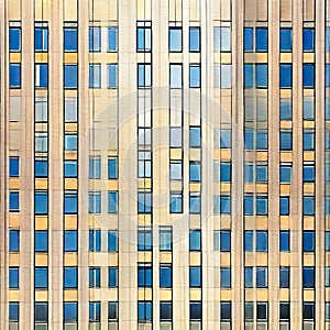 Watercolor of Unique skyscraper design featuring a Fibonacci spiral and windows arranged in a logarithmic spiral